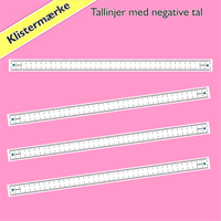 Tallinje med negative tal 40 cm (20 stk.)